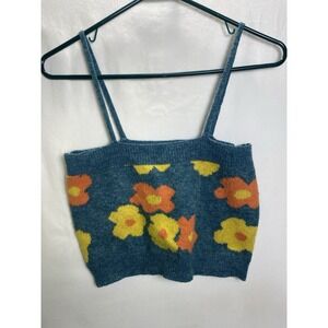 CIDER Womens Size XL Delightful Day Floral Tank Boho Layer Festival Shirt Top